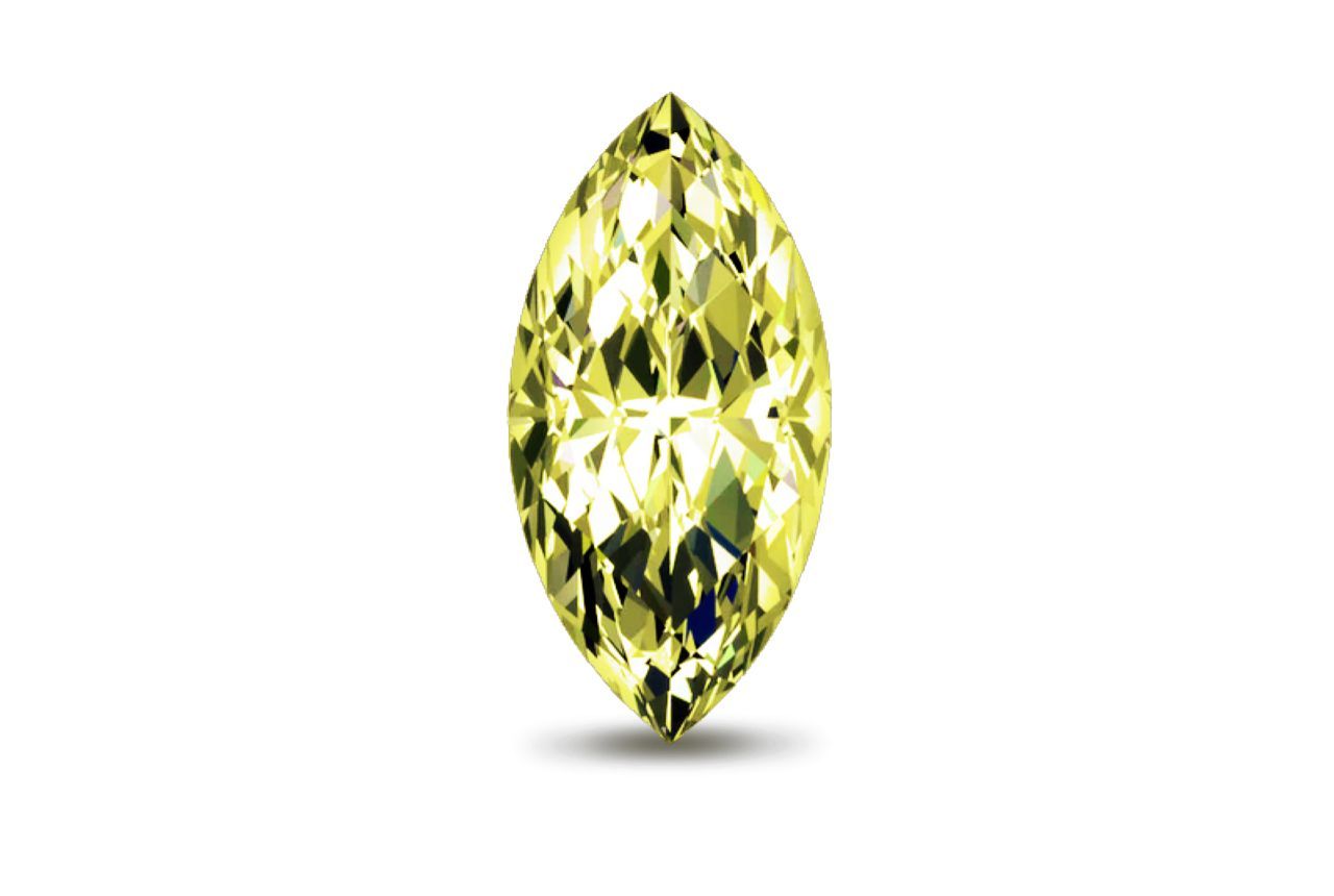 0.25 Carat Marquise Yellow Lab Diamond