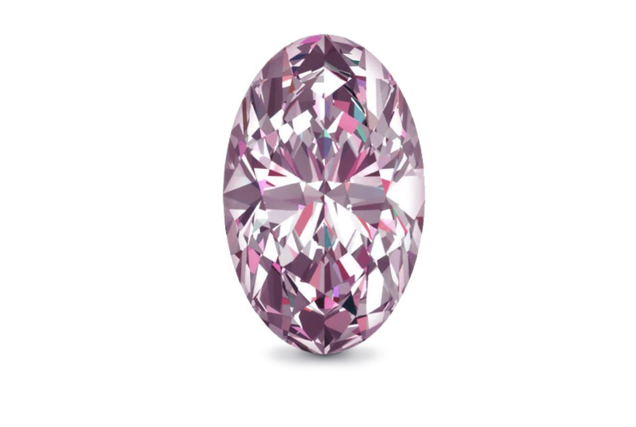 0.33 Carat Oval Pink Lab Diamond