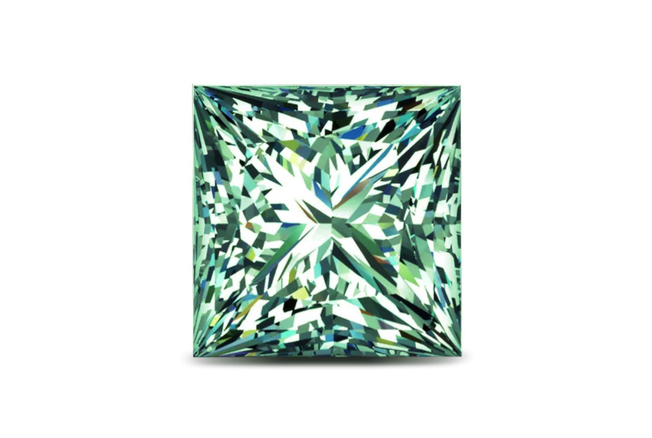 0.18 Carat Princess Green Lab Diamond