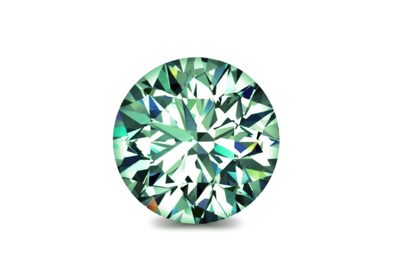 0.80 Carat Round Green Lab Diamond