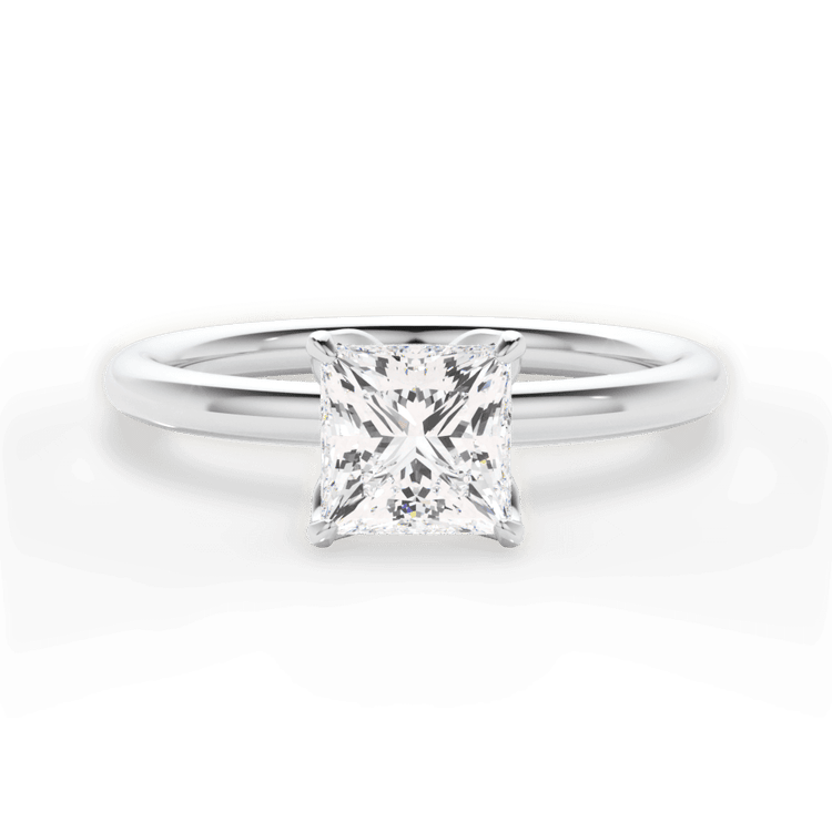 Petal Head Solitaire Engagement Ring