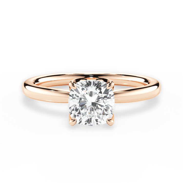 Petal Inspired Solitaire Diamond Engagement Ring