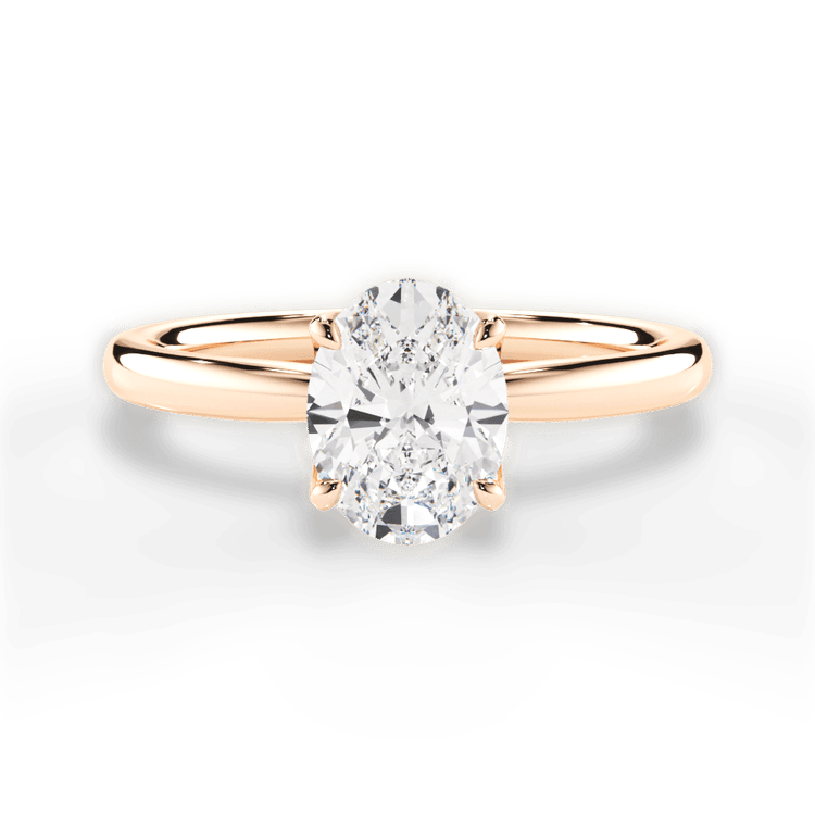 Petal Inspired Solitaire Diamond Engagement Ring