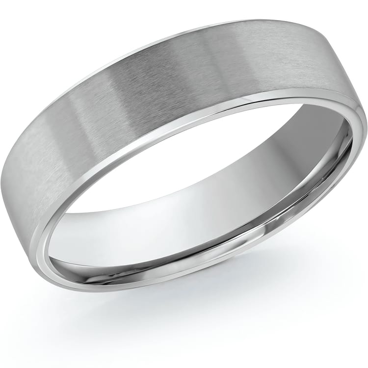 Men's 6mm Brushed Polished-edge Wedding Ring