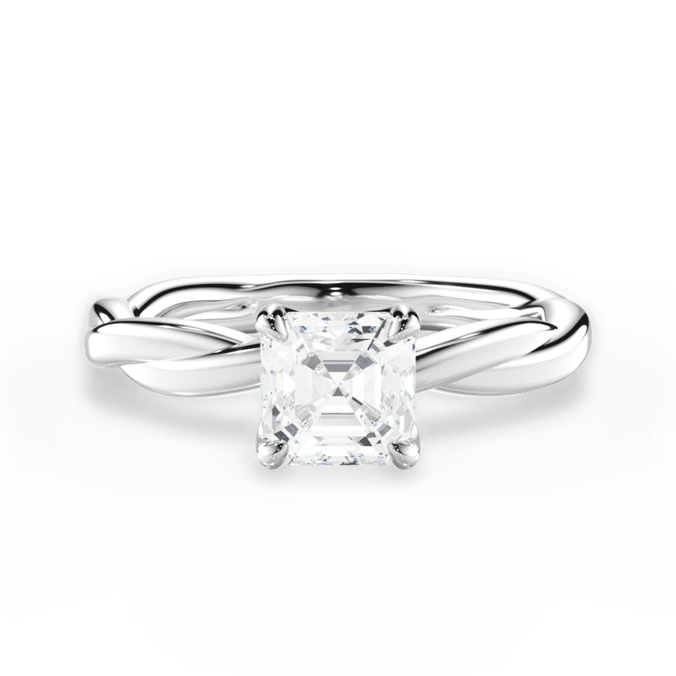 The Nina Solitaire / 3.51 Carat Asscher Yellow Diamond