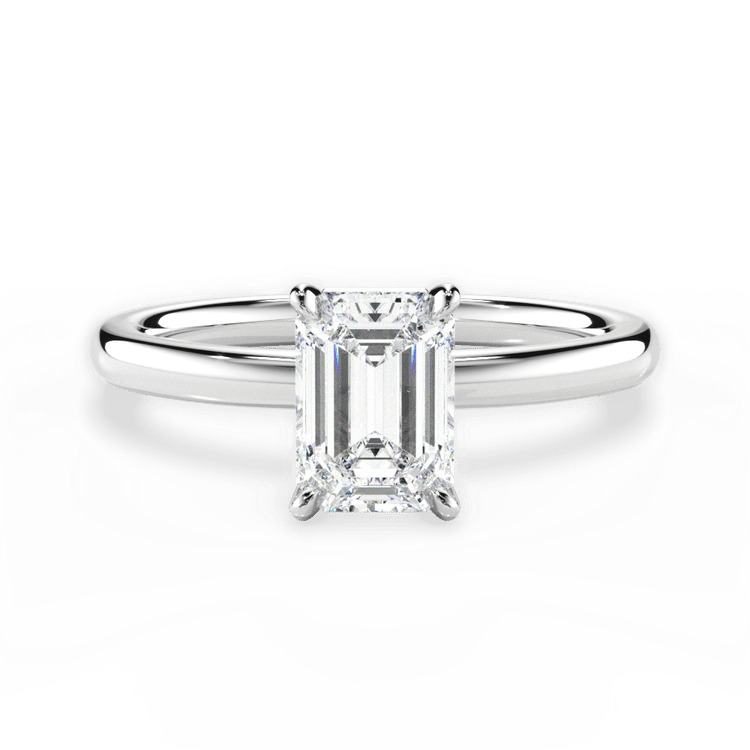 The Elodie Solitaire / 7.03 Carat Emerald Diamond