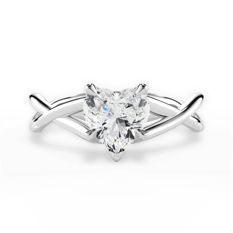 Open-Twist Solitaire Engagement Ring