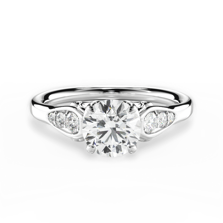 Graduating Diamond Sidestone Engagement Ring