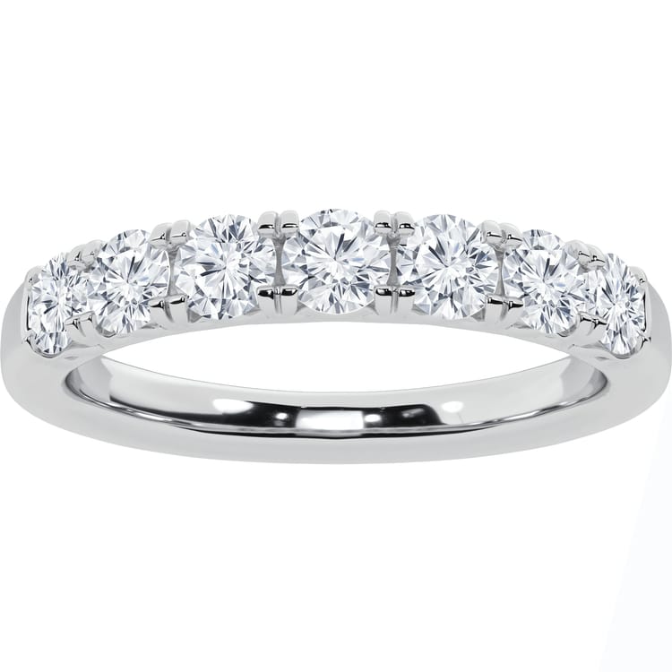 0.75 CTW Seven-Stone Round Cut Lab Diamond Wedding Ring