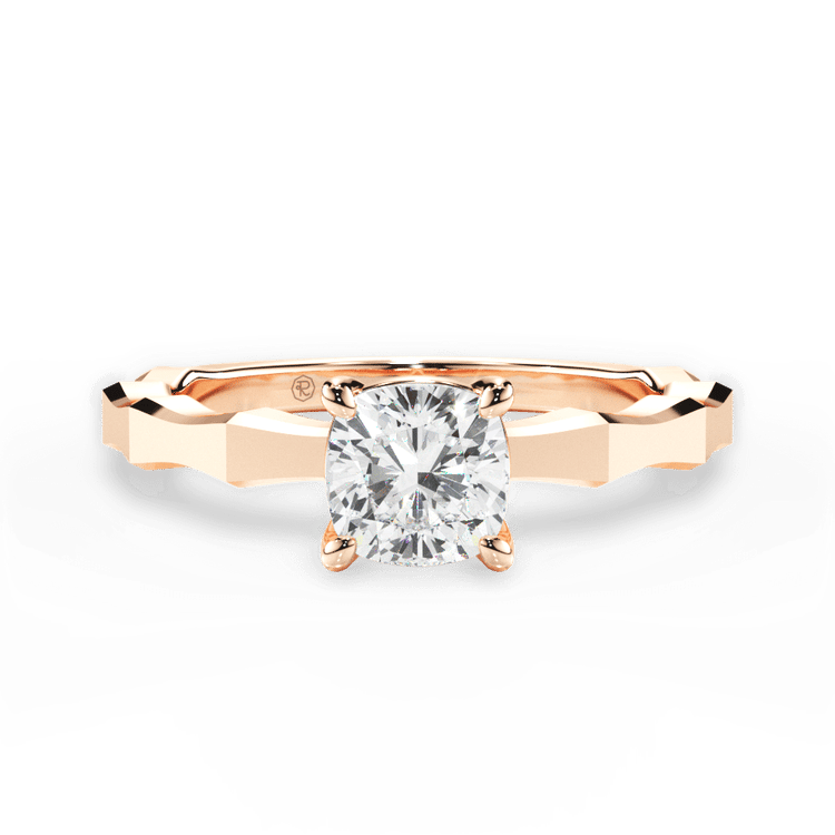 Octagon Solitaire Engagement Ring