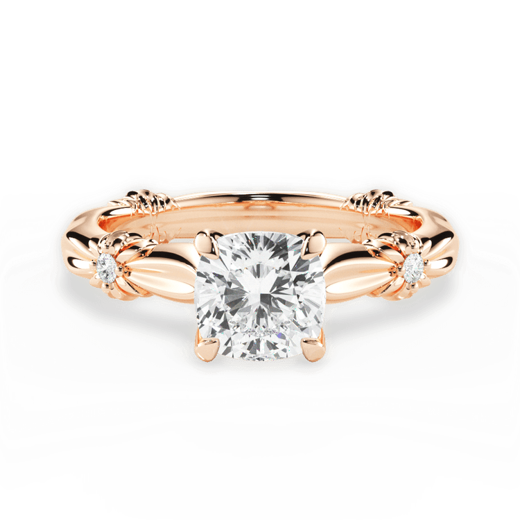 Ribbon Diamond Engagement Ring / 2.51 Carat Cushion Diamond
