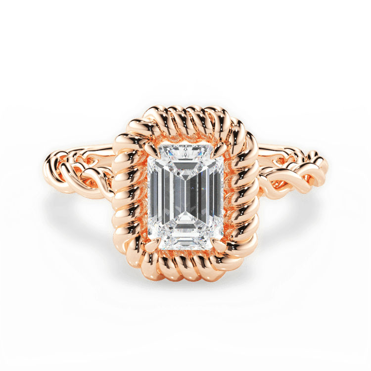 Twisted Metal Halo Engagement Ring