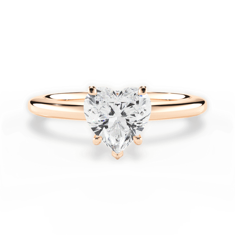 Solitaire Diamond Engagement Ring with Diamond Collar