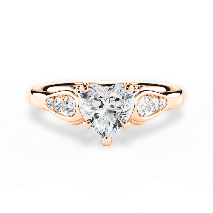 Graduating Diamond Sidestone Engagement Ring