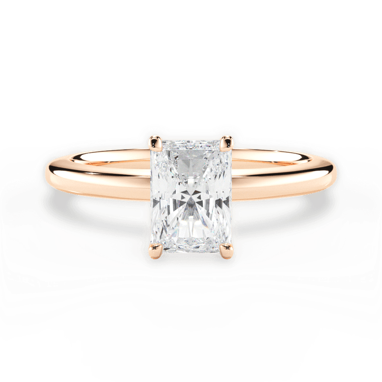 Solitaire Diamond Engagement Ring with Diamond Collar