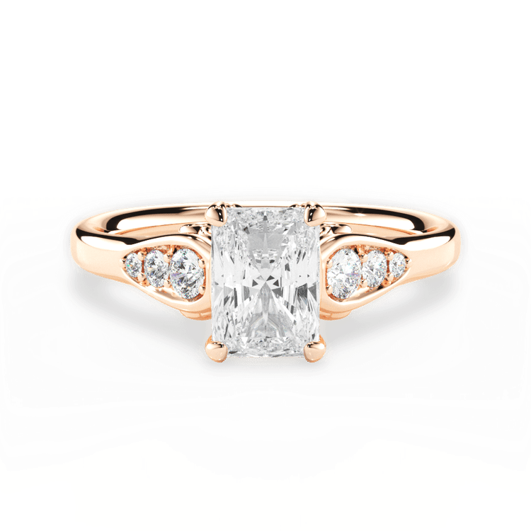 Graduating Diamond Sidestone Engagement Ring