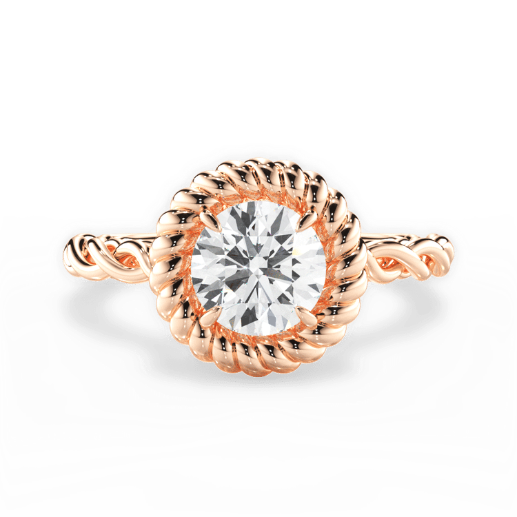 Twisted Metal Halo Engagement Ring