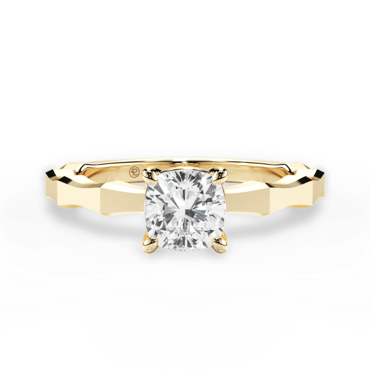 Octagon Solitaire Engagement Ring / 1.01 Carat Cushion Diamond