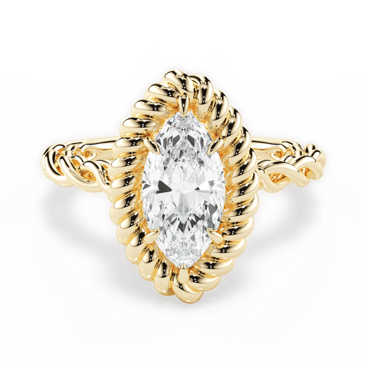 Twisted Metal Halo Engagement Ring