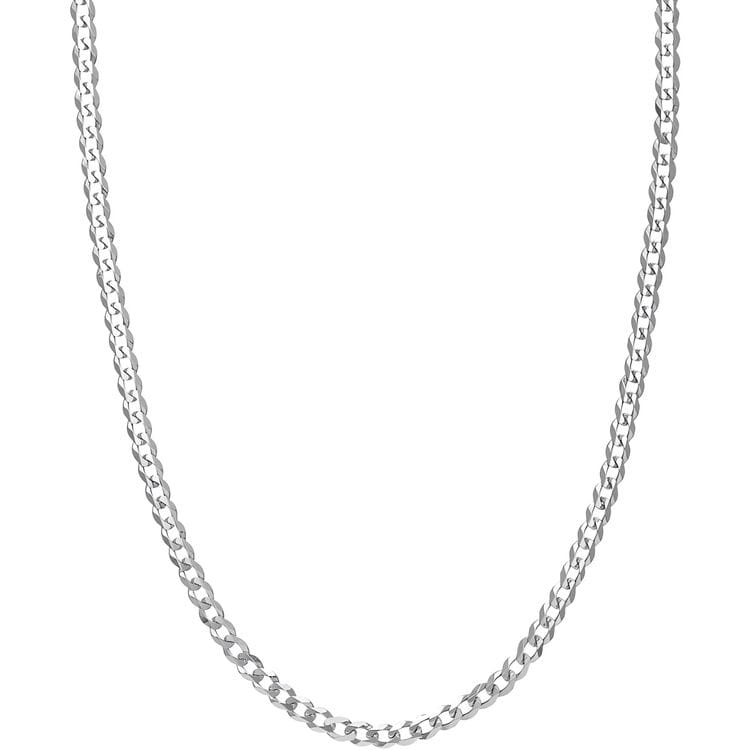 Men's Sterling Silver 4.95mm 18-30" Curb Chain with Lobster Lock