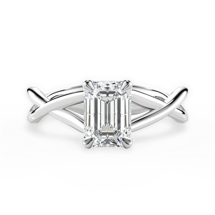The Carmella Solitaire / 7.03 Carat Emerald Diamond