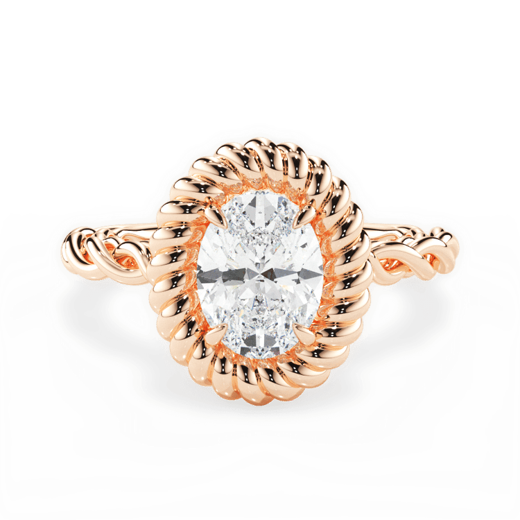 Twisted Metal Halo Engagement Ring