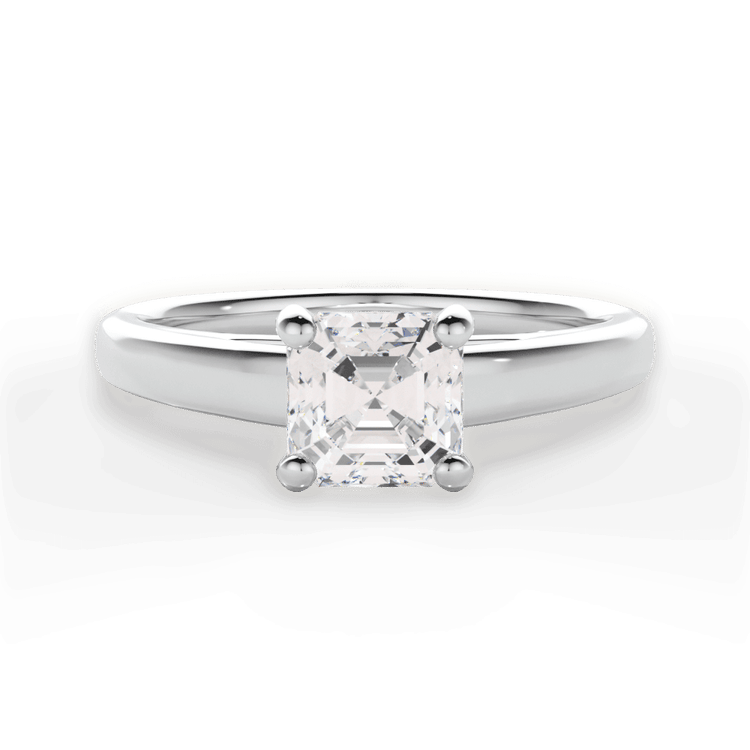 The Siena Solitaire / 3.51 Carat Asscher Yellow Diamond