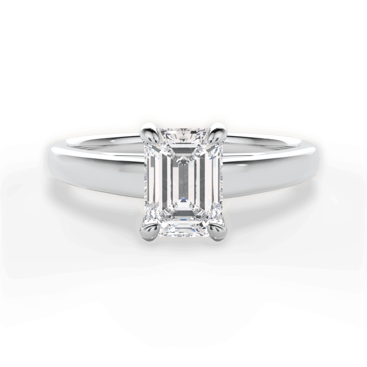The Flora Solitaire / 7.03 Carat Emerald Diamond