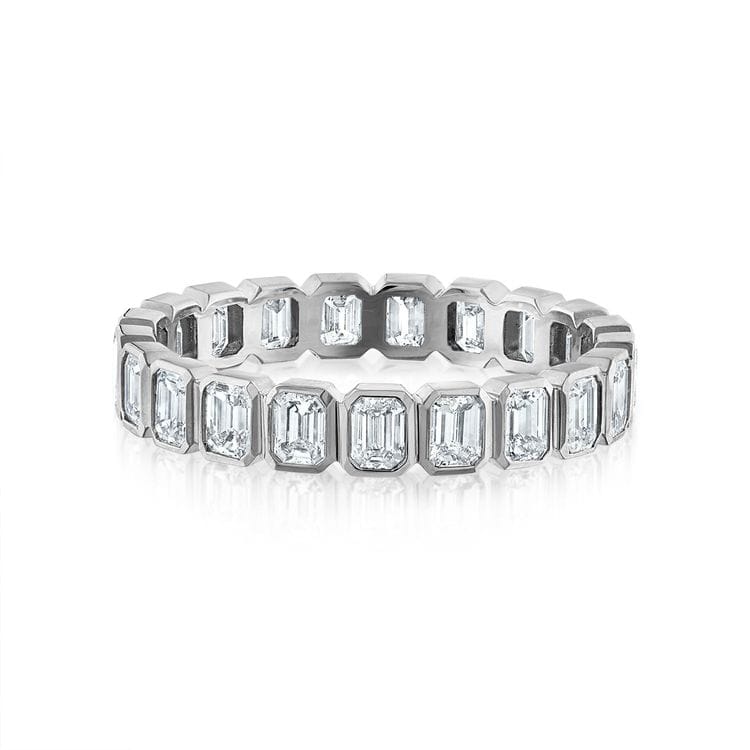 2.00 CTW Emerald-Cut Lab Diamond Bezel Set Eternity Ring