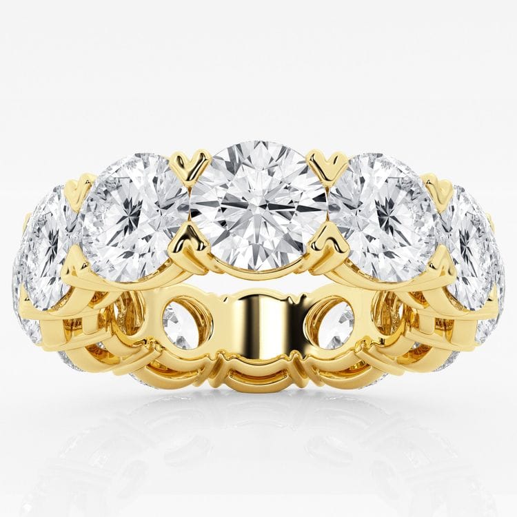 12.00 CTW Round Lab Grown Diamond V-Prong Eternity Ring