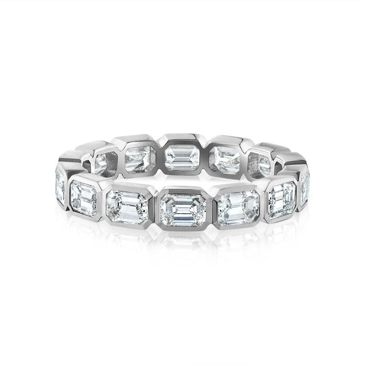2.00 CTW Emerald-Cut Diamond East-West Bezel Set Eternity Ring