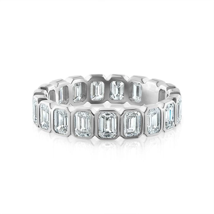 3.00 CTW Emerald-Cut Lab Diamond Bezel Set Eternity Ring