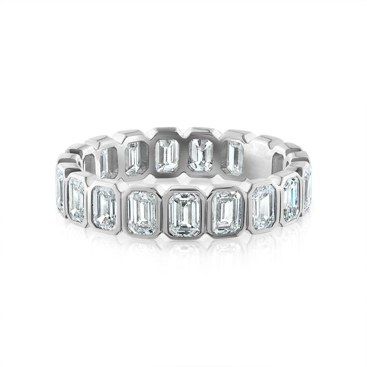 3.00 CTW Emerald-Cut Diamond Bezel Set Eternity Ring