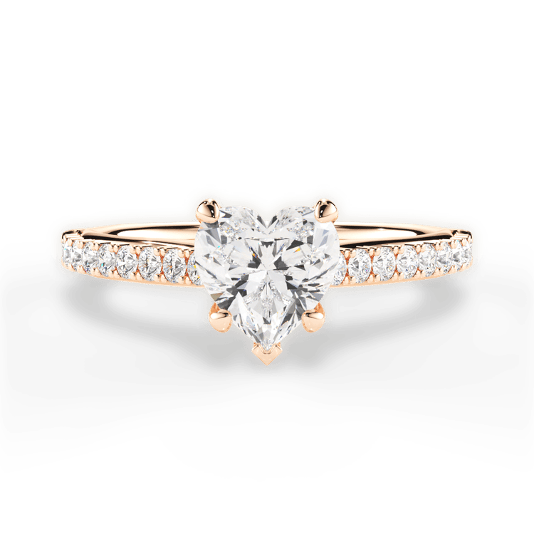 French-set Diamond Band Engagement Ring With Surprise Diamonds