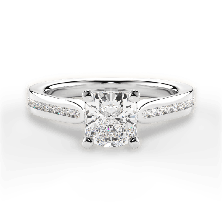 Classic Channel-set Diamond Engagement Ring with Surprise Diamonds