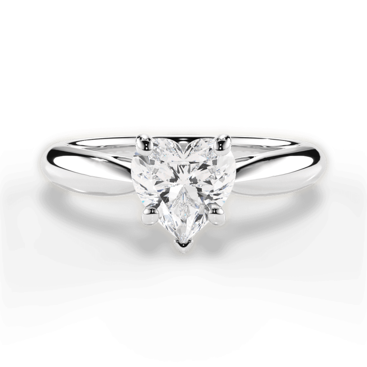 The Jasmine Solitaire / 3.01 Carat Heart Lab Diamond