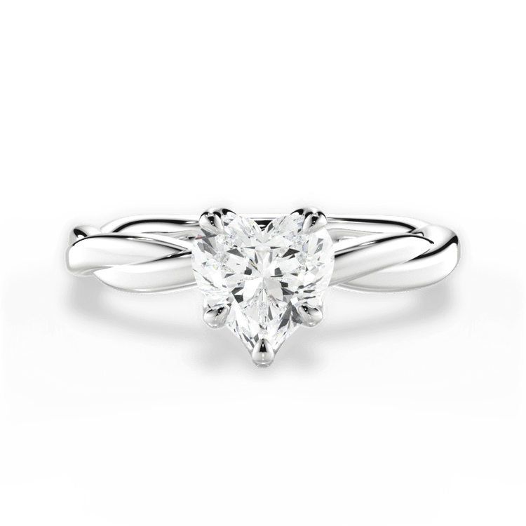 The Nina Solitaire / 3.01 Carat Heart Lab Diamond