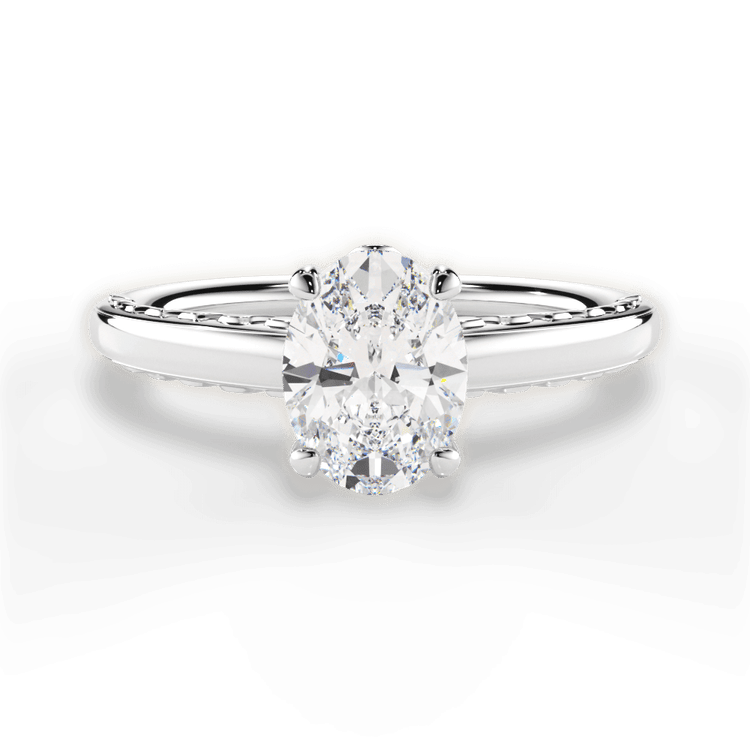 The Alessia Solitaire / 3.01 Carat Oval Lab Diamond