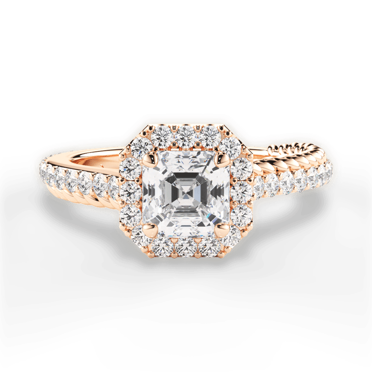 Two-sided Split Diamond Engagement Ring
