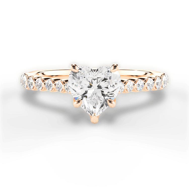 Floating Diamond Engagement Ring