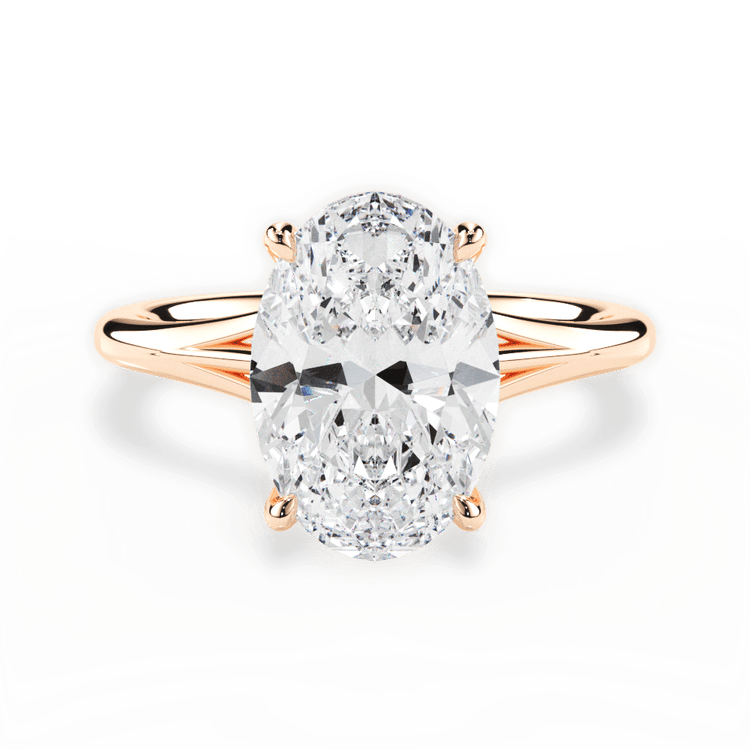 4-Prong Trellis Cathedral Solitaire Diamond Engagement Ring