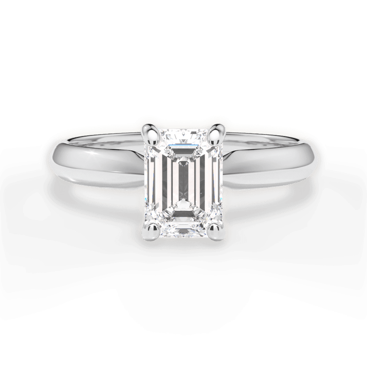 The Ottilie Solitaire / 7.03 Carat Emerald Diamond