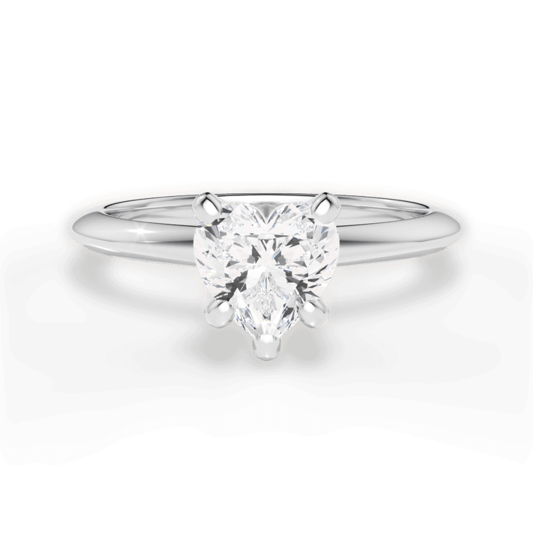 The Milena Solitaire / 3.01 Carat Heart Lab Diamond