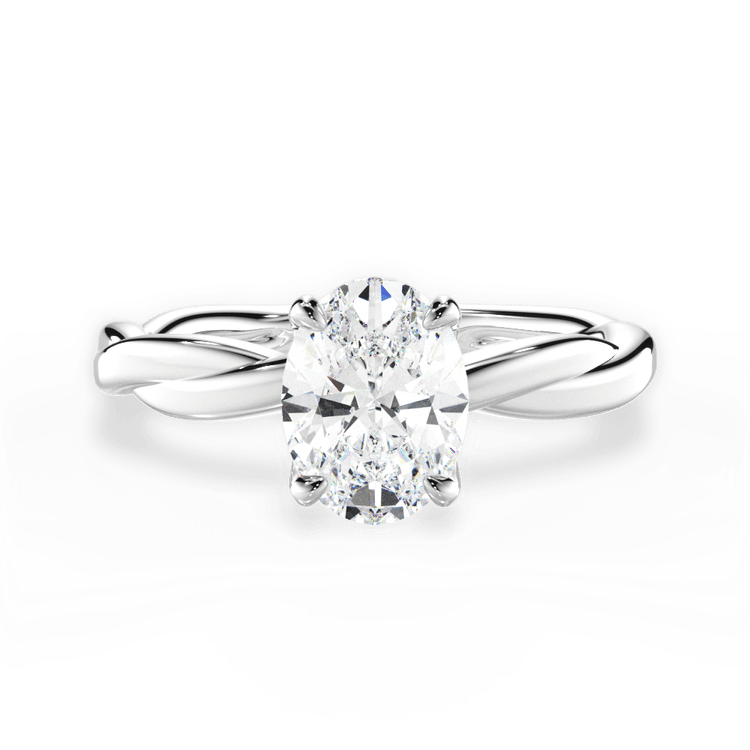 The Nina Solitaire / 3.01 Carat Oval Lab Diamond