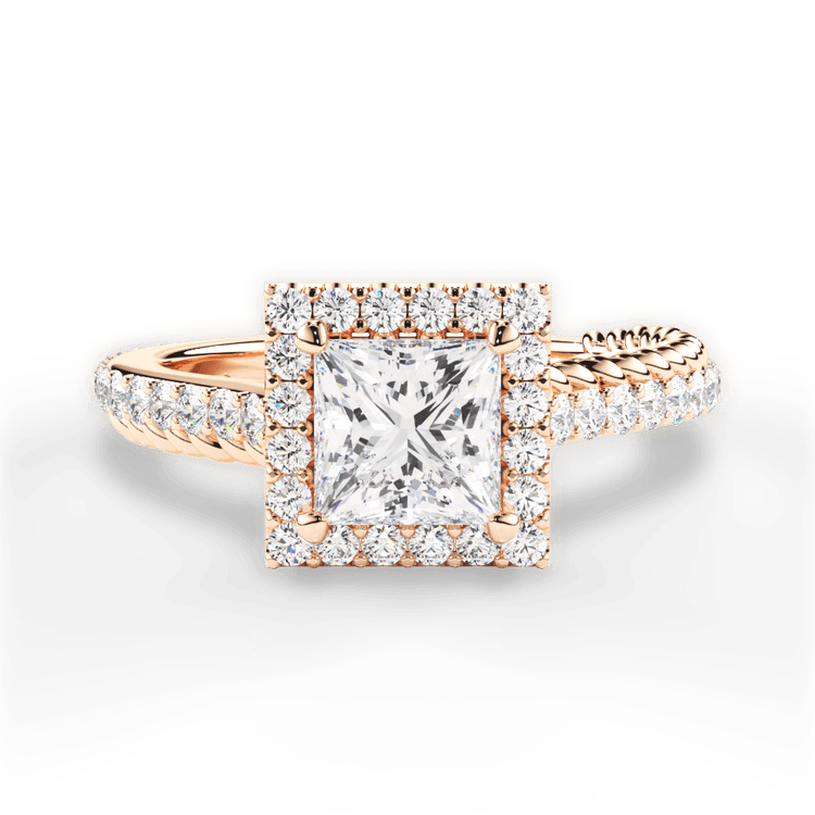 Two-sided Split Diamond Engagement Ring