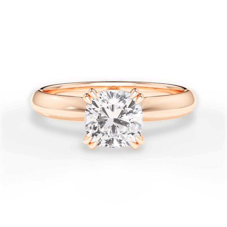Solitaire Diamond Knife-edge Tulip Engagement Ring