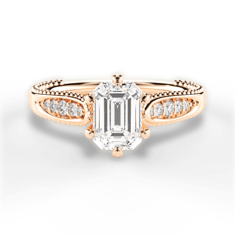 Diamond Encrusted Six-Prong Engagement Ring
