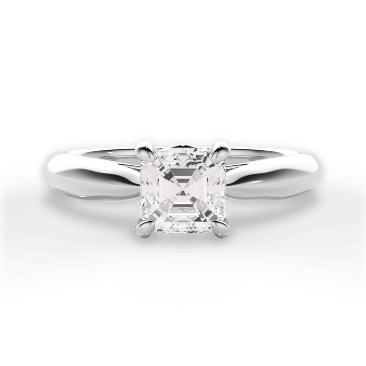 The Elowen Solitaire / 3.51 Carat Asscher Yellow Diamond