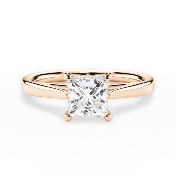 Modern Solitaire Engagement Ring / 1.51 Carat Princess Diamond
