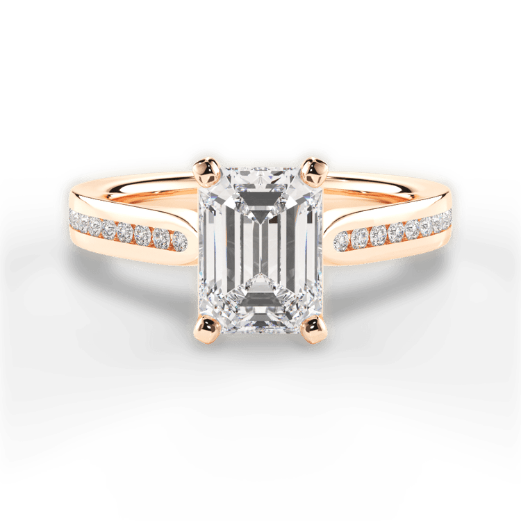 Classic Channel-set Diamond Engagement Ring with Surprise Diamonds